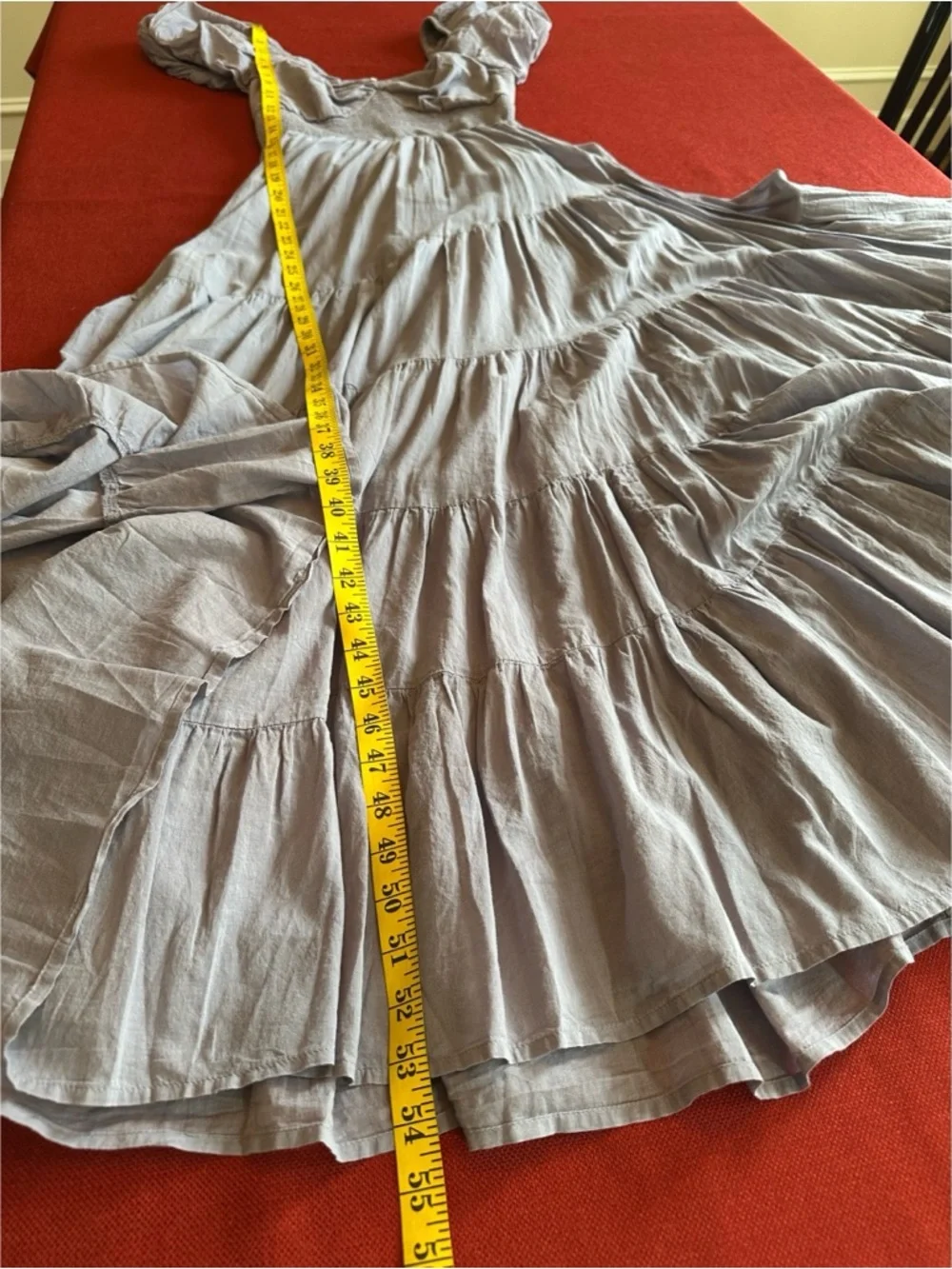 Free People Lavender Puff-Sleeve Tiered Maxi Dress NWOT, S